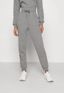 Even&Odd Off Shoulder&Jogger Set - Sweatshirt - Mottled Grey -Even&Odd 215b31c48cd24b70b5ea40a5a360ad0f
