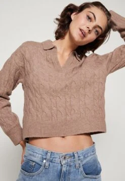 Even&Odd Strickpullover - Taupe -Even&Odd 225311519df04f62a949a9acbc42640c
