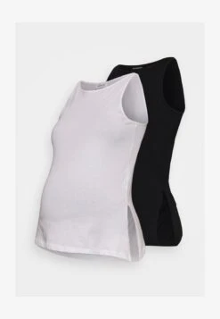 2 PACK - Top - Black/white -Even&Odd 28aab6f4a11a40a983b75839a05b8aae