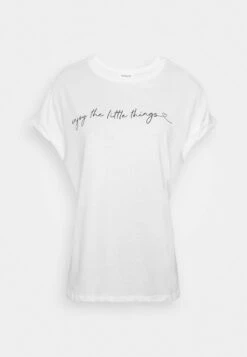 Even&Odd MANDALA ENJOY THE LITTLE THINGS TEE - T-Shirt Print - White -Even&Odd 36002838ae3544e0bae6297b26918a8a