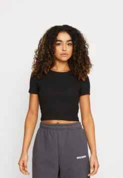 Even&Odd 3 PACK - T-Shirt Basic - White/black/olive -Even&Odd 55aaf7ff8742434d93bf78c57ea595dd