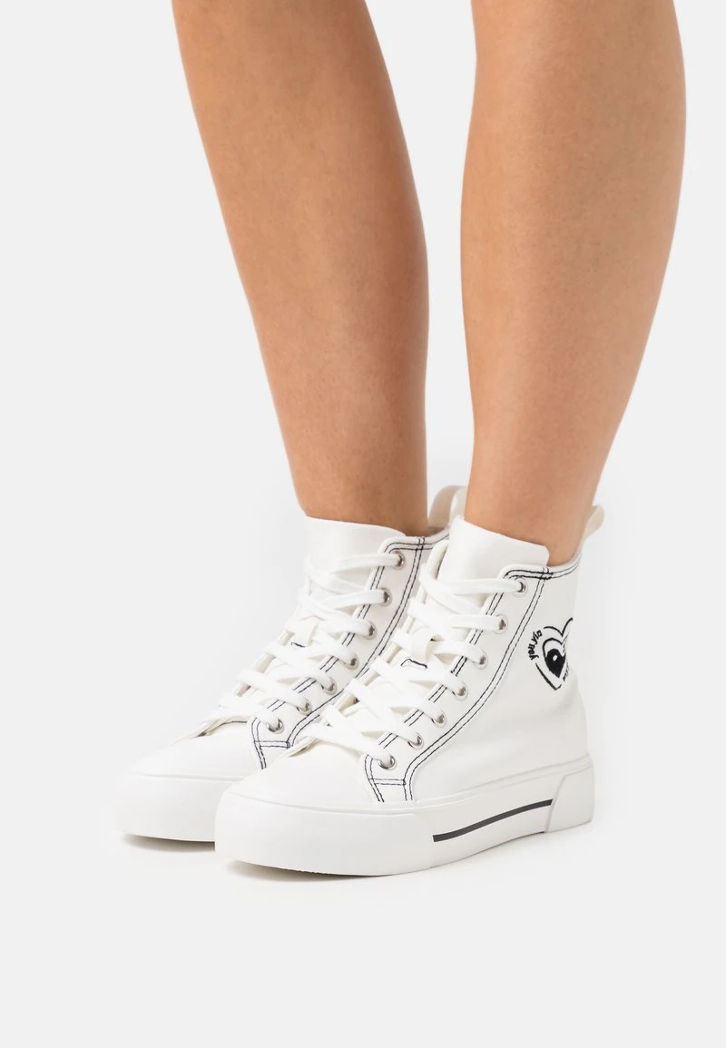 Even&Odd LOVE - Sneaker High - White/black 1 Even&Odd LOVE - Sneaker High - White/black