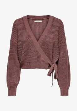 CURVY WRAP CARDIGAN - Strickjacke - Dark Red -Even&Odd a4b09ed2466f42ea9338cd35038f47f8