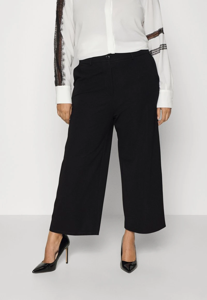 TAILORED WIDE LEG CULOTTE - Stoffhose - Black 1 TAILORED WIDE LEG CULOTTE - Stoffhose - Black