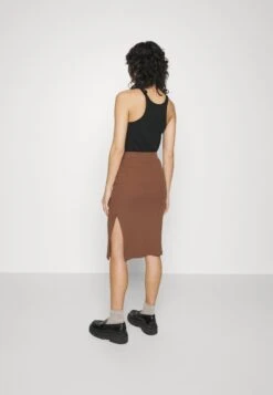 PENCIL SKIRT WITH SLIT - Bleistiftrock - Brown -Even&Odd c9fa84346b7f4a1b95726dee77e1027d
