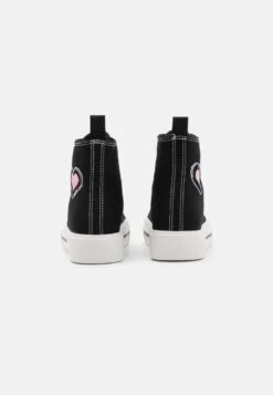 Even&Odd LOVE - Sneaker High - Black/pink -Even&Odd deb6190438ac4a2da12226ad03f65b53