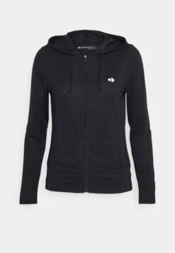 BREATHABLE ZIP-UP HOODIE - Sweatjacke - Black -Even&Odd e03366dbe56d4969a7e680f7107791b7