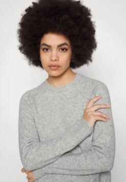 Even&Odd Strickkleid - Mottled Light Grey -Even&Odd e7ff4ba3cfa84c89929af4f843030925