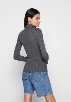 Even&Odd Strickpullover - Mottled Dark Grey -Even&Odd e8dd13fa525e476ba06d228f89146c6a
