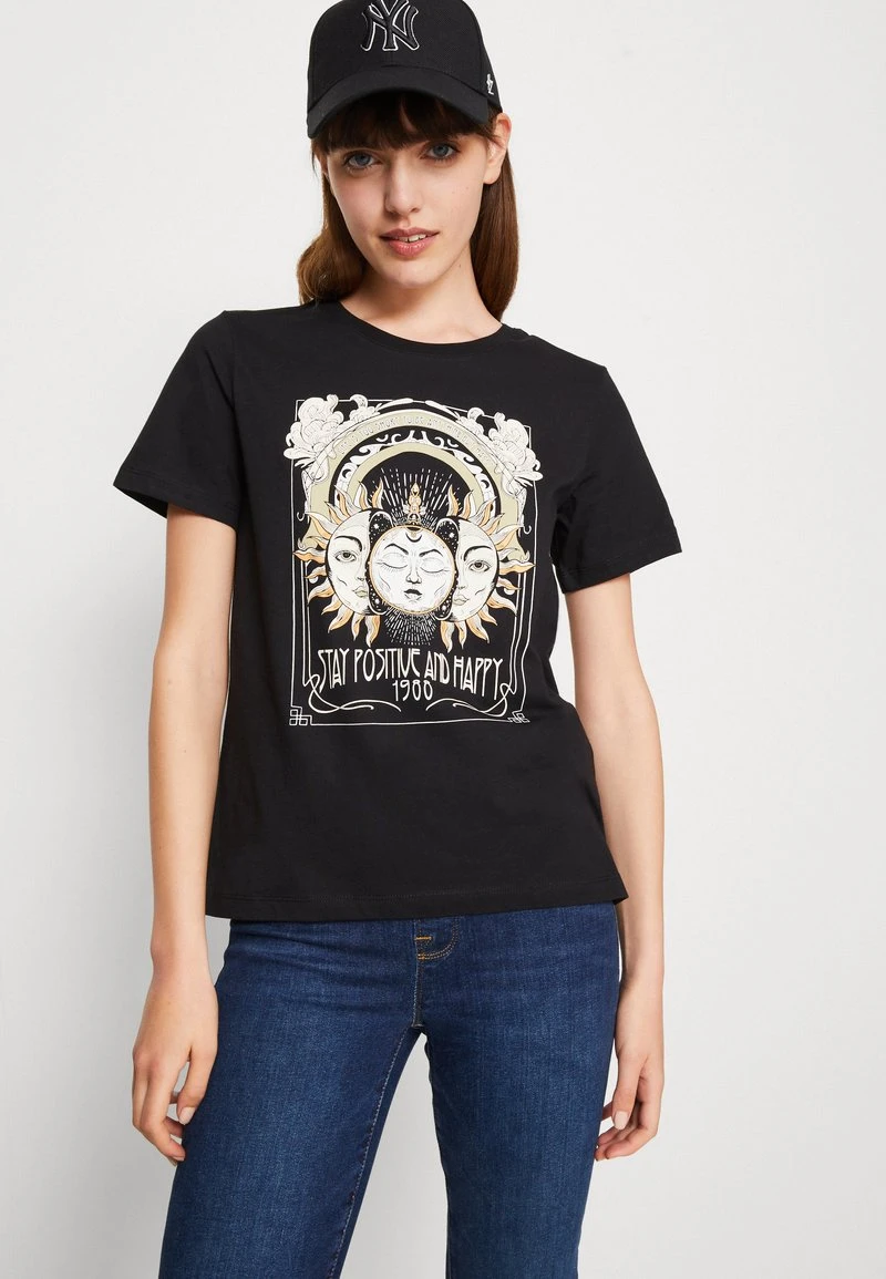 Even&Odd T-Shirt Print - Black 4 Even&Odd T-Shirt Print - Black – Bild 4